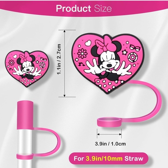 6Pcs Cartoon Straw Covers Cap for Stanley Tumblers Cup, 10mm Straw Cap - Picture 3 of 5